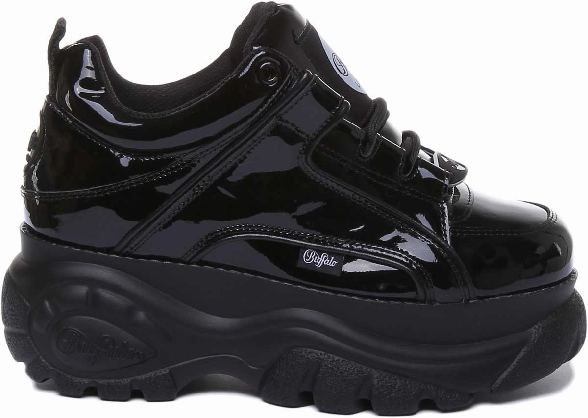 Buffalo 1339-14 In Black Patent Shoes Buffalo