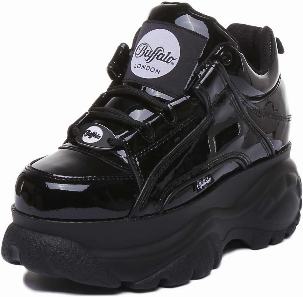 Buffalo 1339-14 In Black Patent Shoes Buffalo