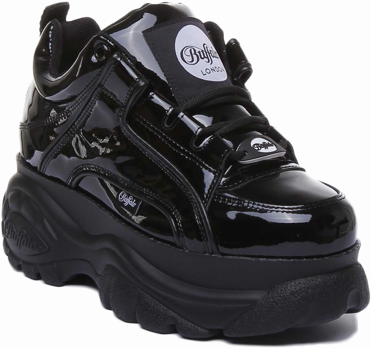 Buffalo 1339-14 In Black Patent Shoes Buffalo