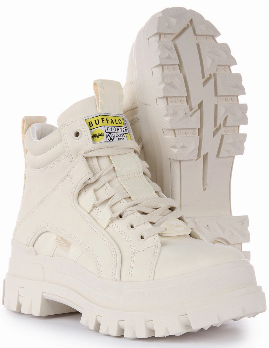 Buffalo Aspha Nc Mid In Off White For Women Shoes Buffalo