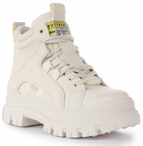 Buffalo Aspha Nc Mid In Off White For Women Shoes Buffalo