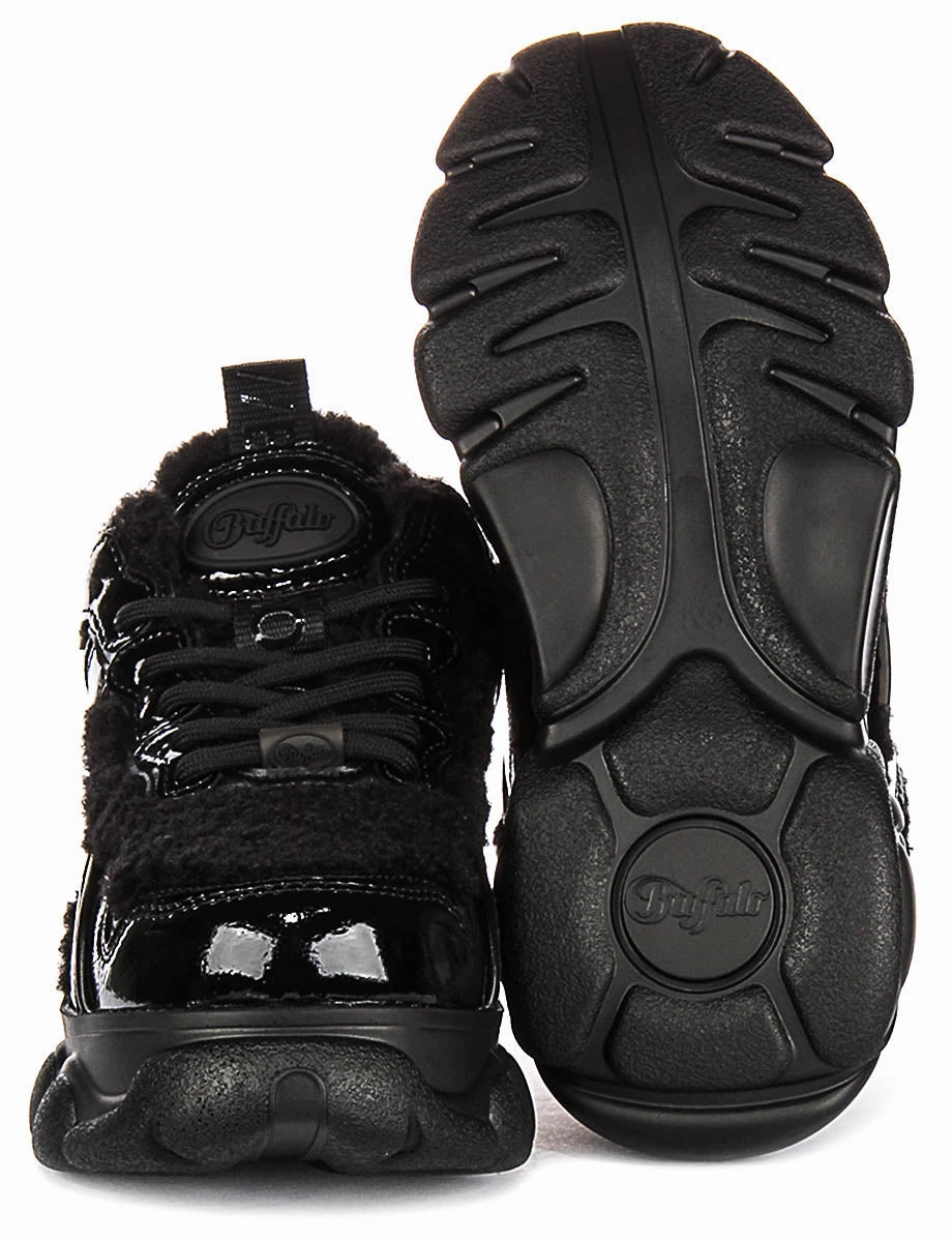 Buffalo Cld Chai Warm In Black Patent For Women Shoes Buffalo