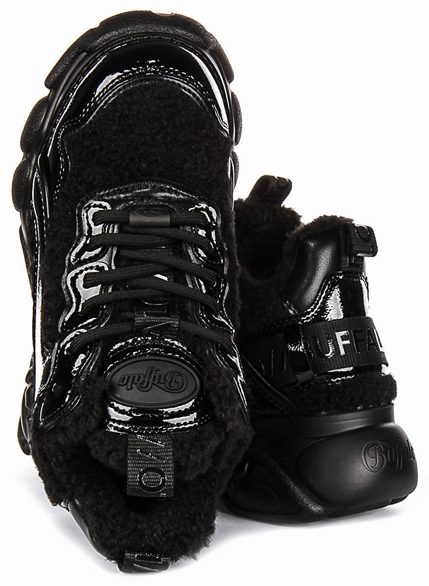 Buffalo Cld Chai Warm In Black Patent For Women Shoes Buffalo