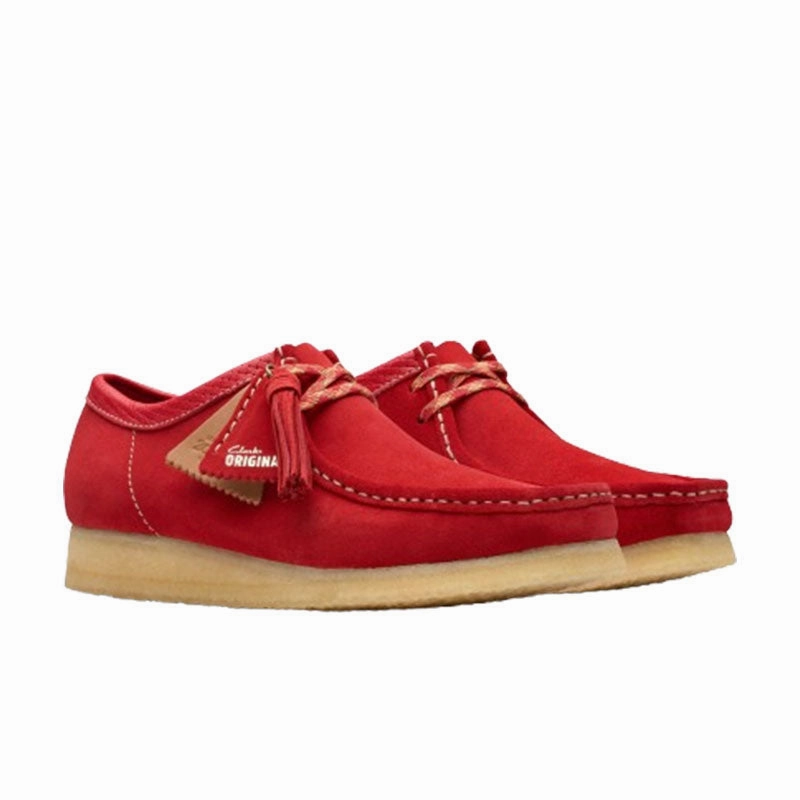 Clarks Wallabee Red Suede 26180195