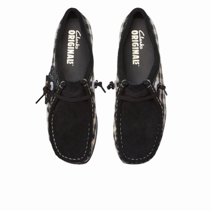 Clarks Women Wallabee Black White Gingham 26180672