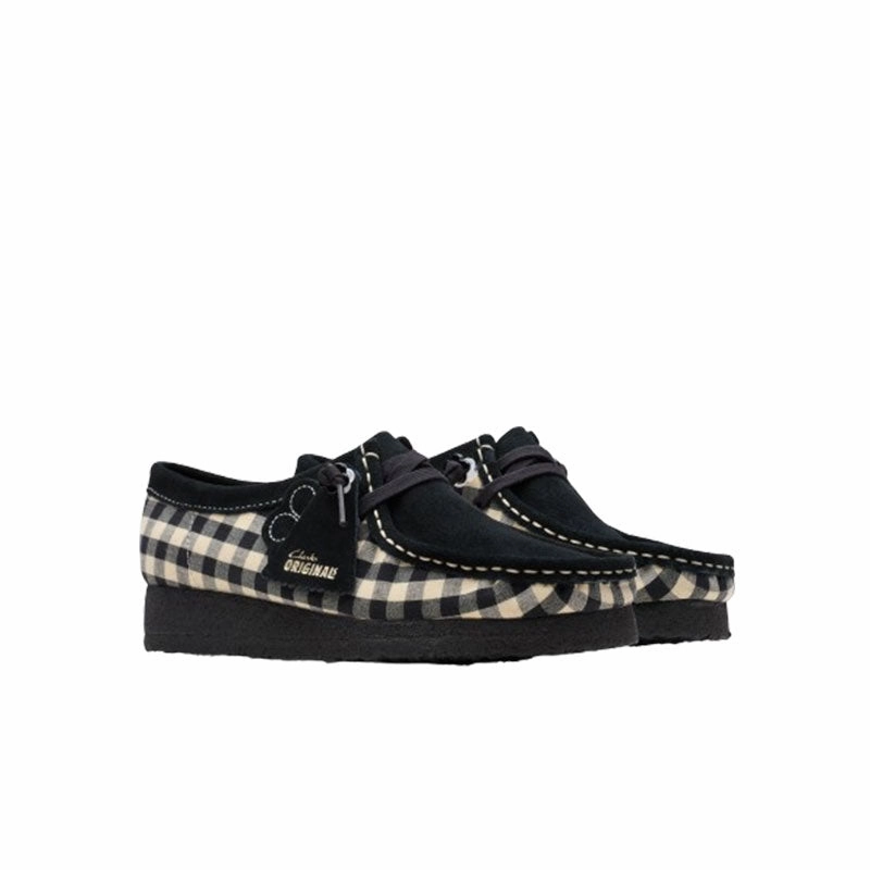 Clarks Women Wallabee Black White Gingham 26180672