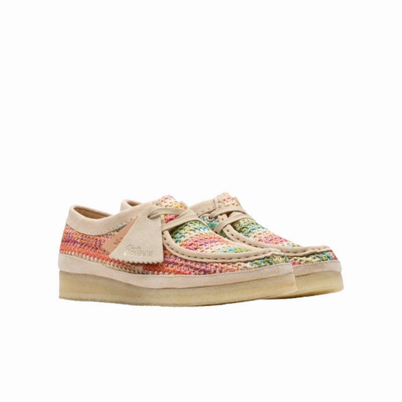 Clarks Women Wallabee Multicolour Raffia 2618170