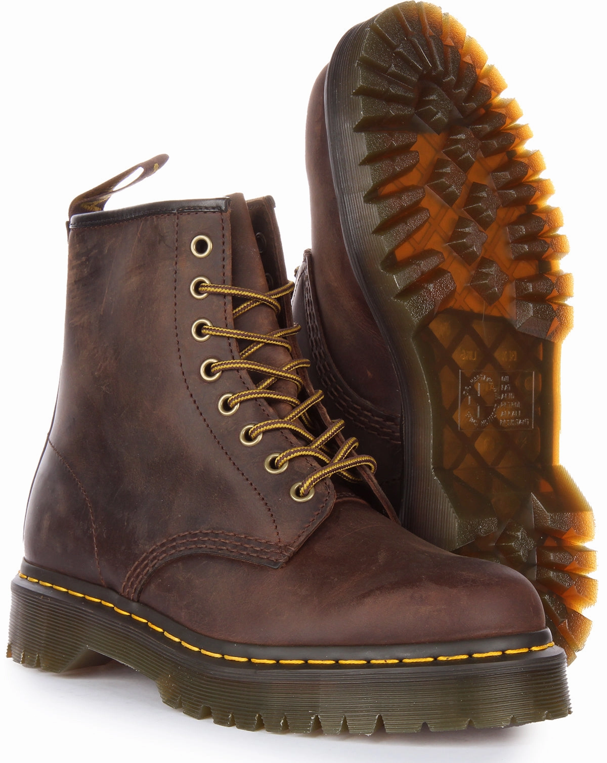 Dr Martens 1460 Bex In Dark Brown Greasy Leather Shoes Dr Martens
