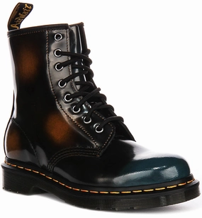 Dr Martens 1460 Brush In Black Burnished Leather Shoes Dr Martens