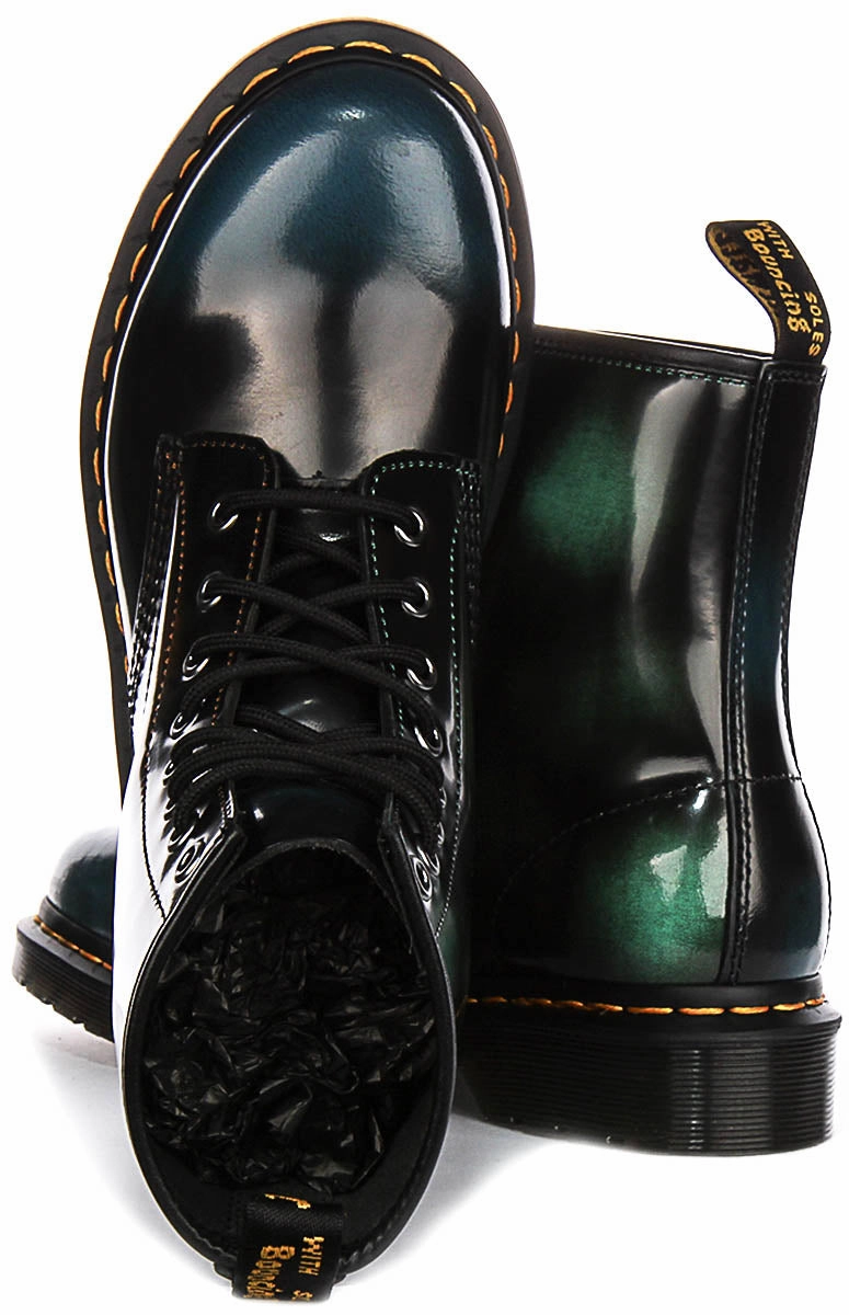 Dr Martens 1460 Brush In Black Burnished Leather Shoes Dr Martens