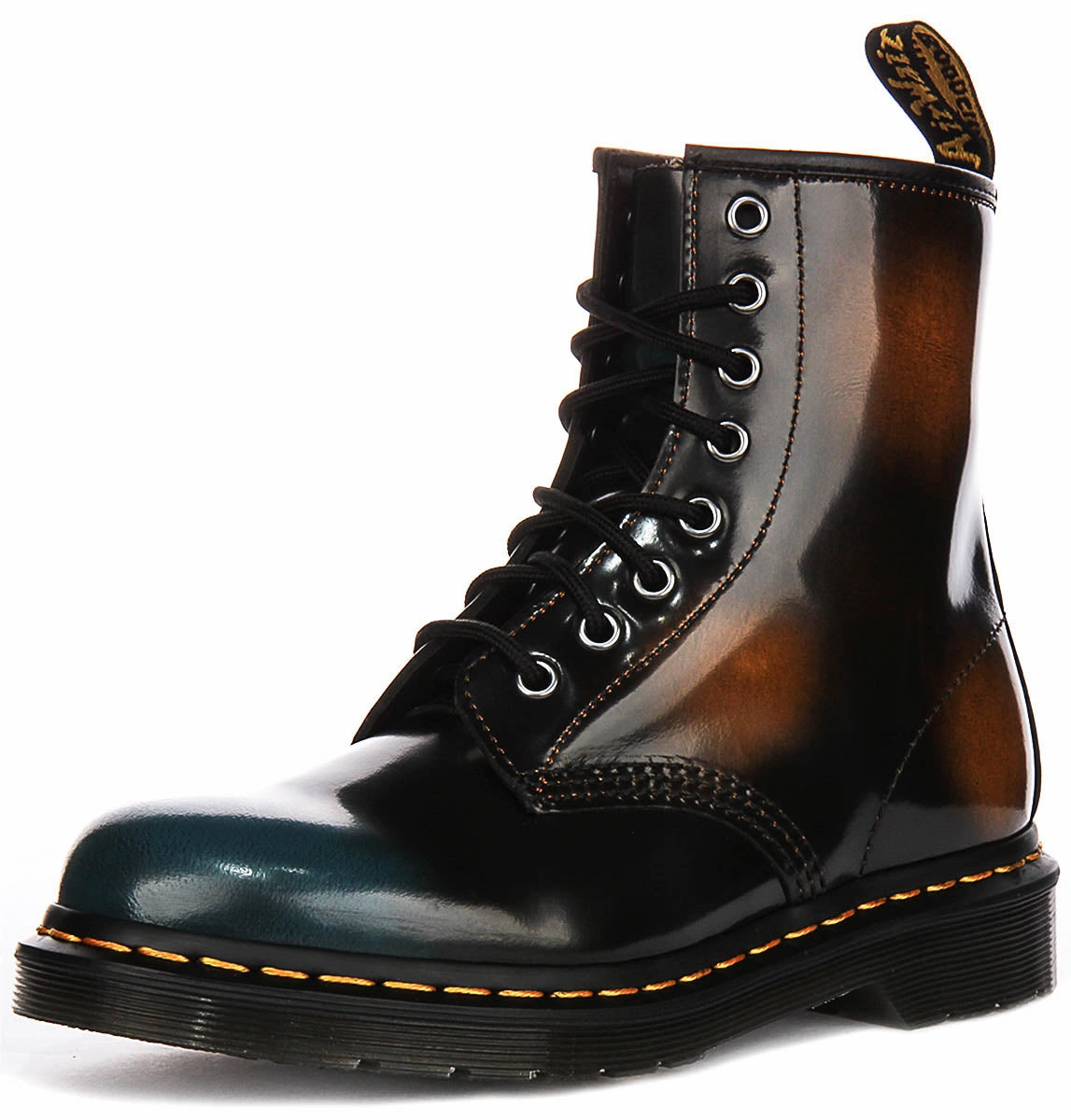 Dr Martens 1460 Brush In Black Burnished Leather Shoes Dr Martens