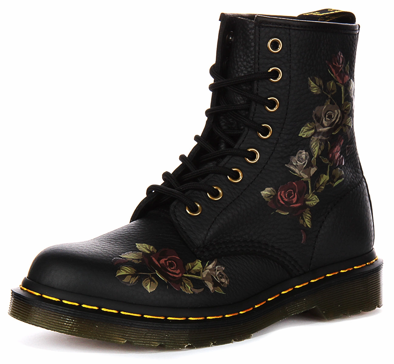 Dr Martens 1460 Decayed Flower In Black For Women Shoes Dr Martens