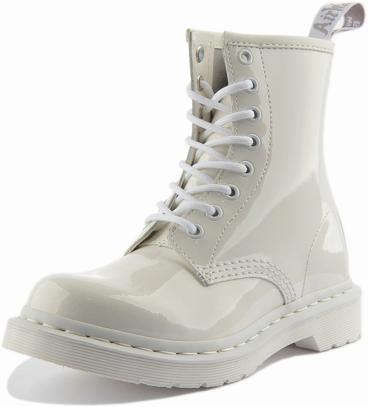 Dr Martens 1460 Mono In White Patent For Women Shoes Dr Martens