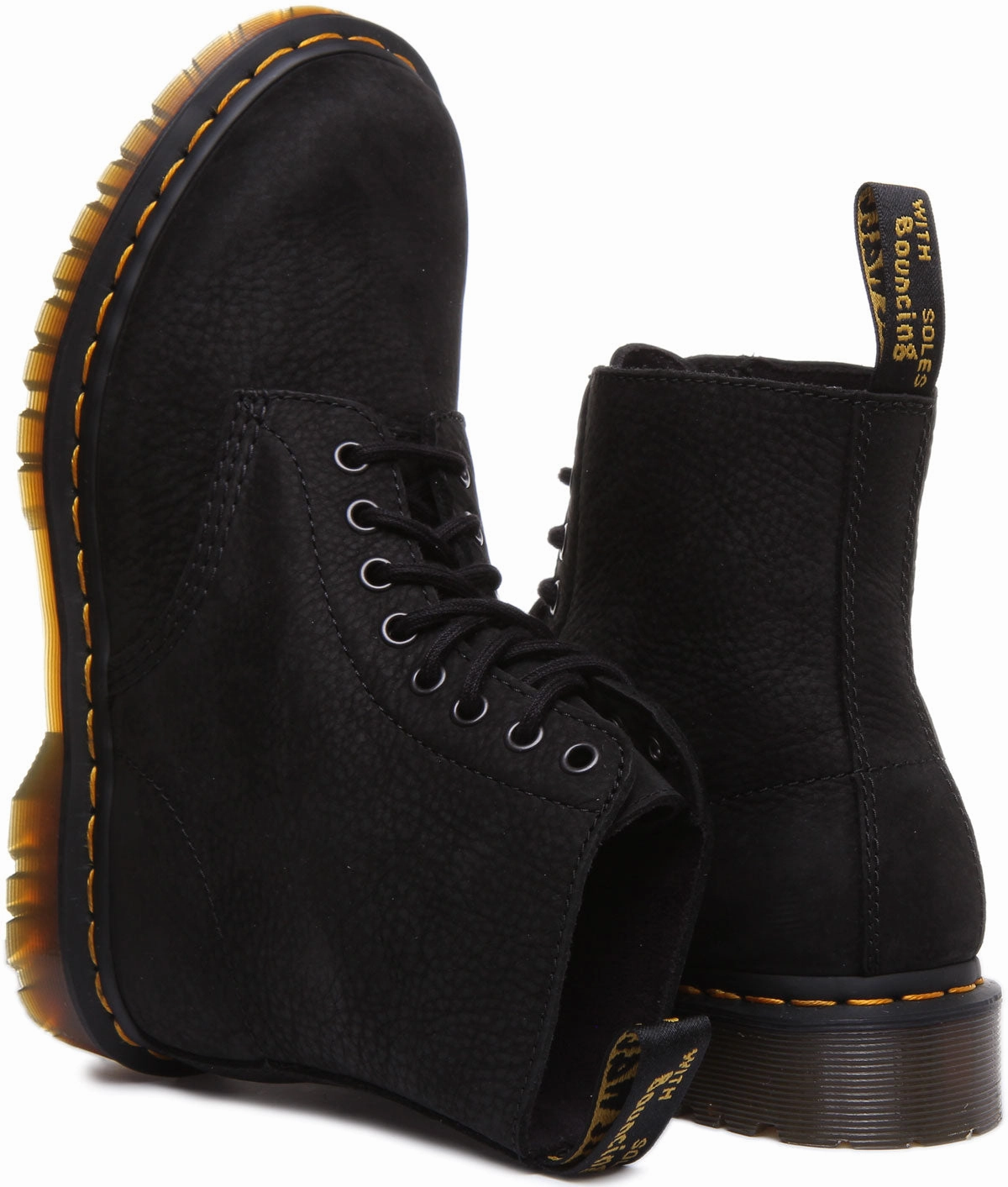 Dr Martens 1460 Pascal In Black Milled Water Resistant Leather Shoes Dr Martens