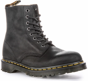 Dr Martens 1460 Pascal Waxed In Black Shoes Dr Martens