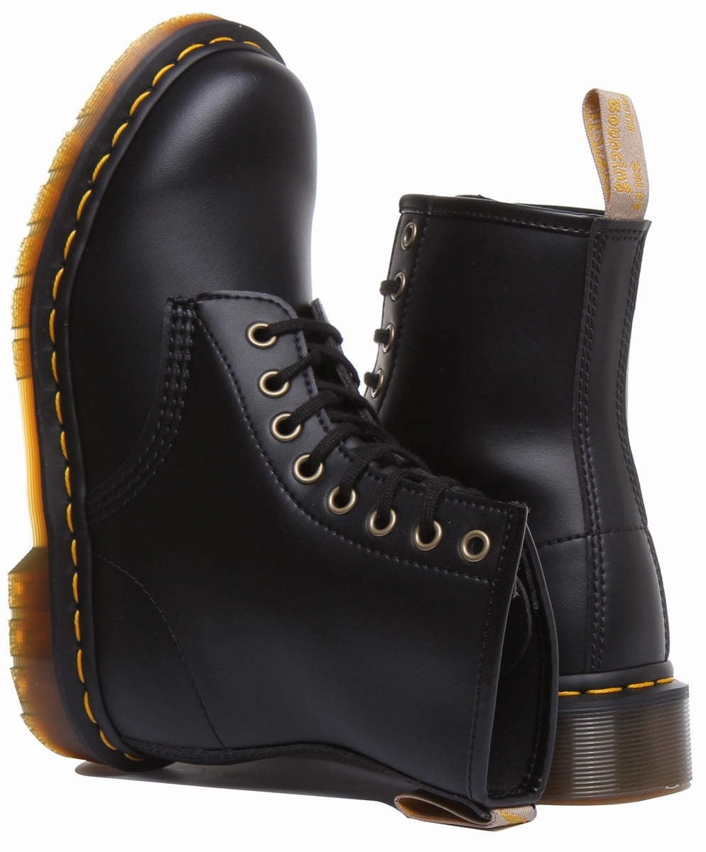 Dr Martens 1460 Vegan In Black For Womens Shoes Dr Martens