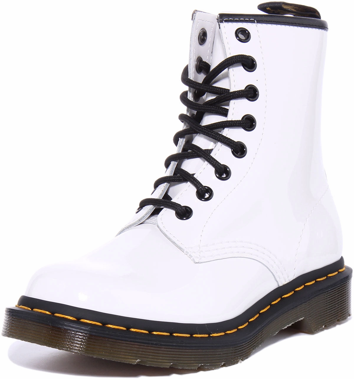 Dr Martens 1460 W In White Patent For Women Shoes Dr Martens