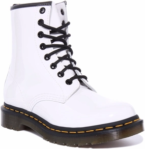 Dr Martens 1460 W In White Patent For Women Shoes Dr Martens