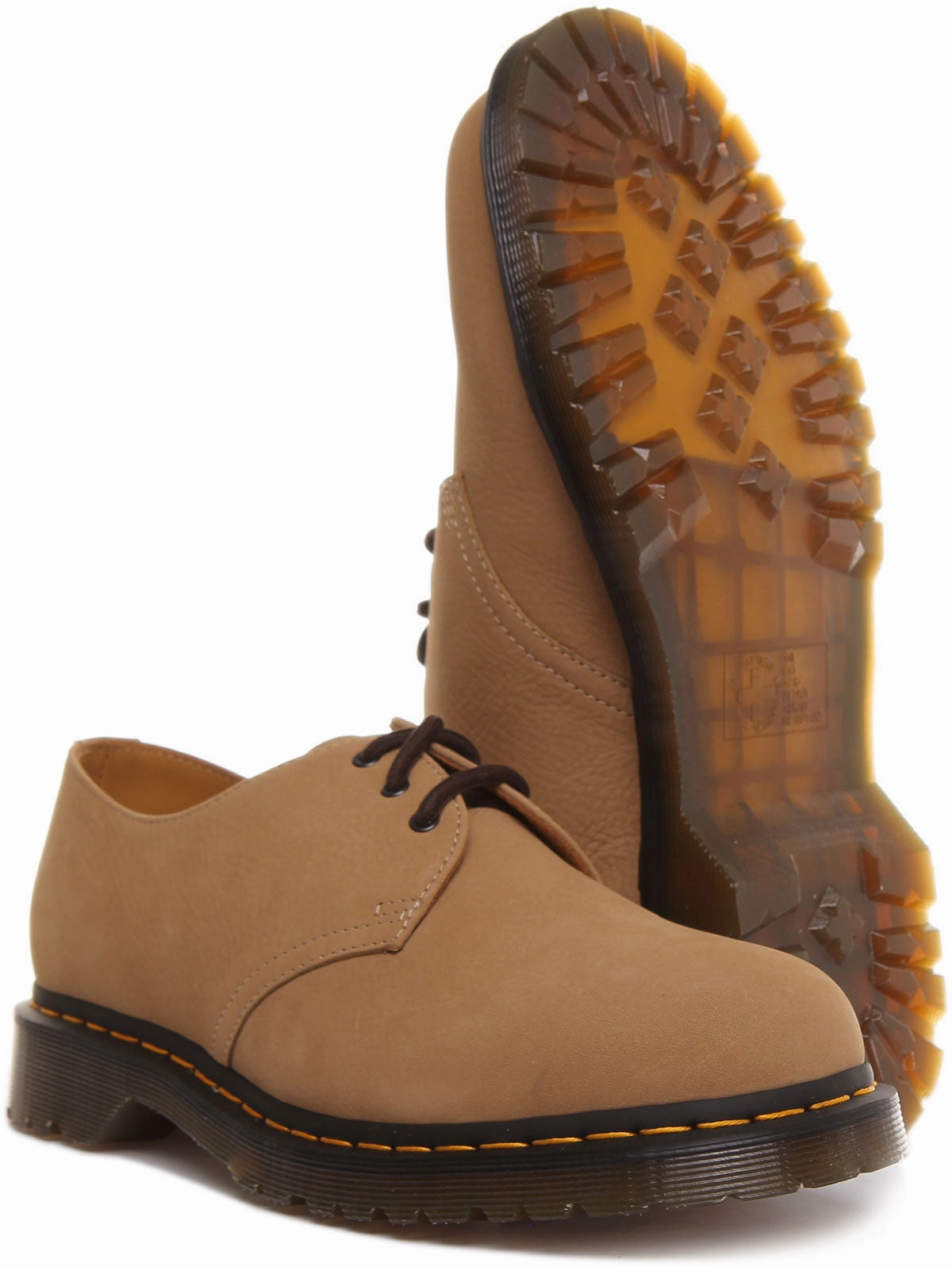 Dr Martens 1461 Milled In Sand For Men Shoes Dr Martens
