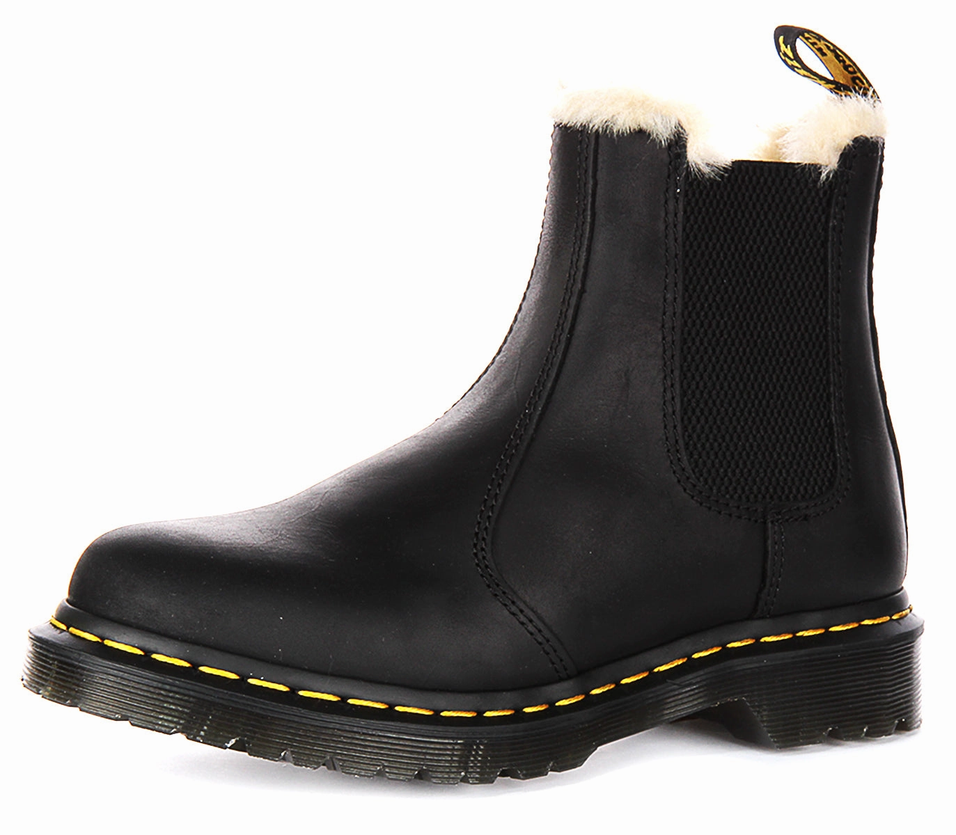 Dr Martens 2976 Leonore In Black Fur Lined Shoes Dr Martens