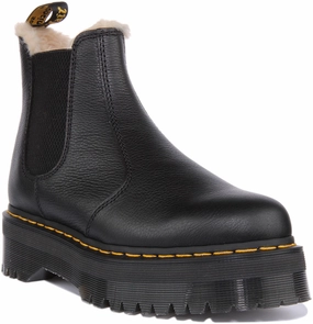 Dr Martens 2976 Quad Fur Lined In Black Shoes Dr Martens