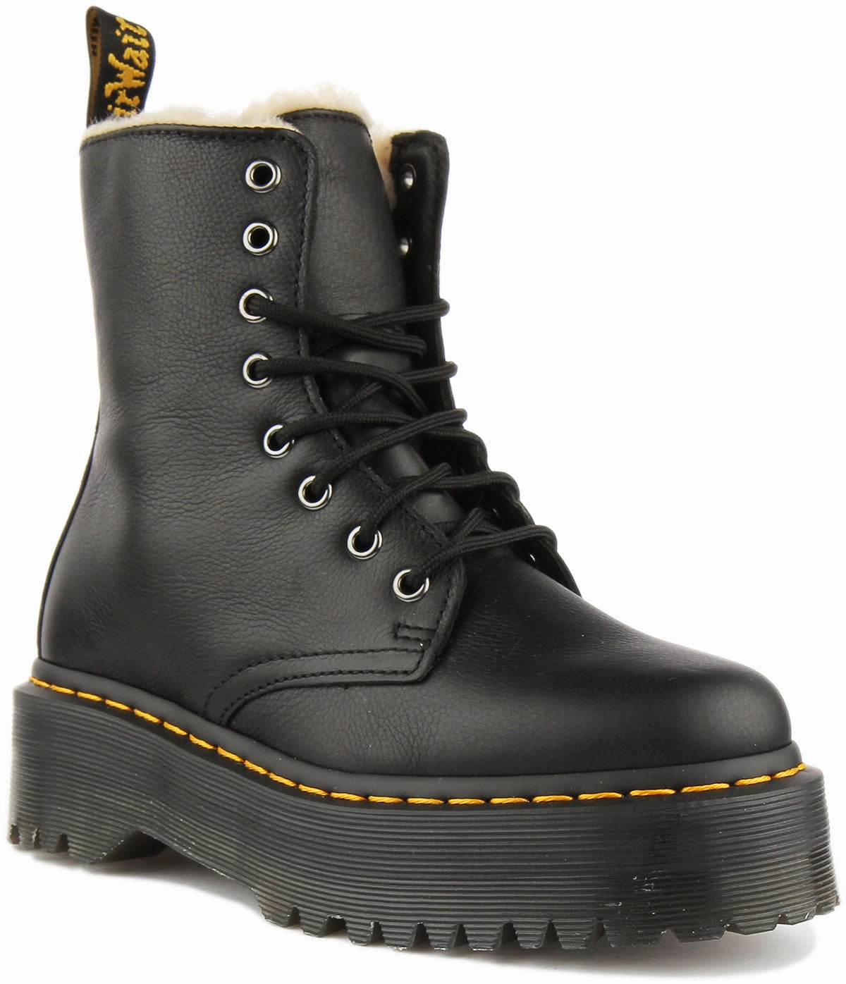 Dr Martens Jadon Fur Boots In Black For Women Shoes Dr Martens