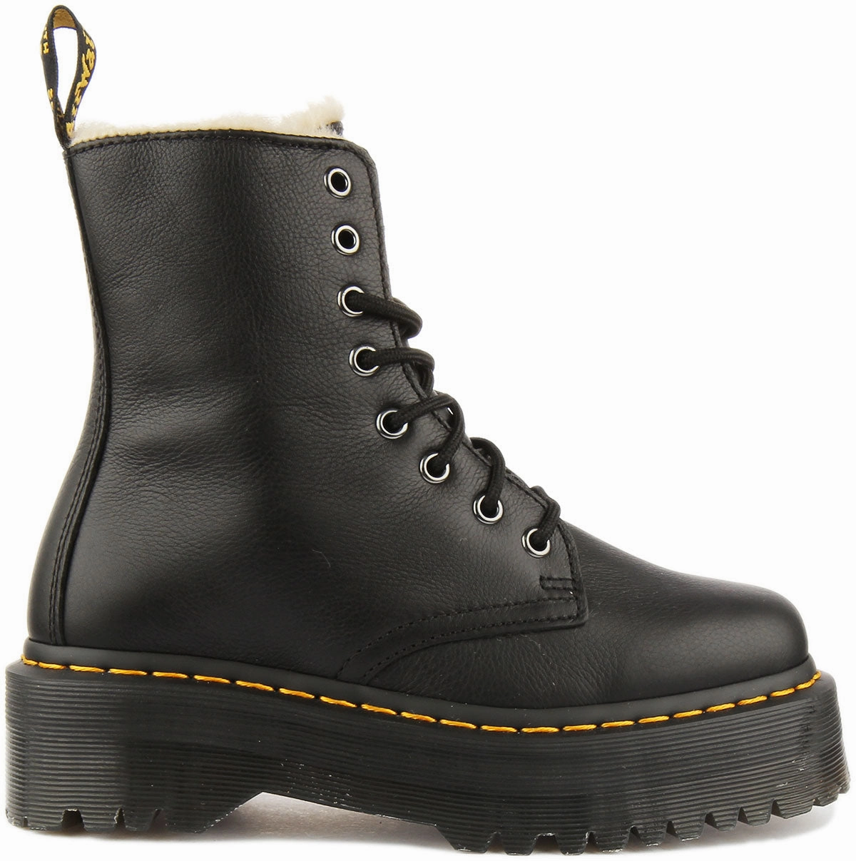 Dr Martens Jadon Fur Boots In Black For Women Shoes Dr Martens