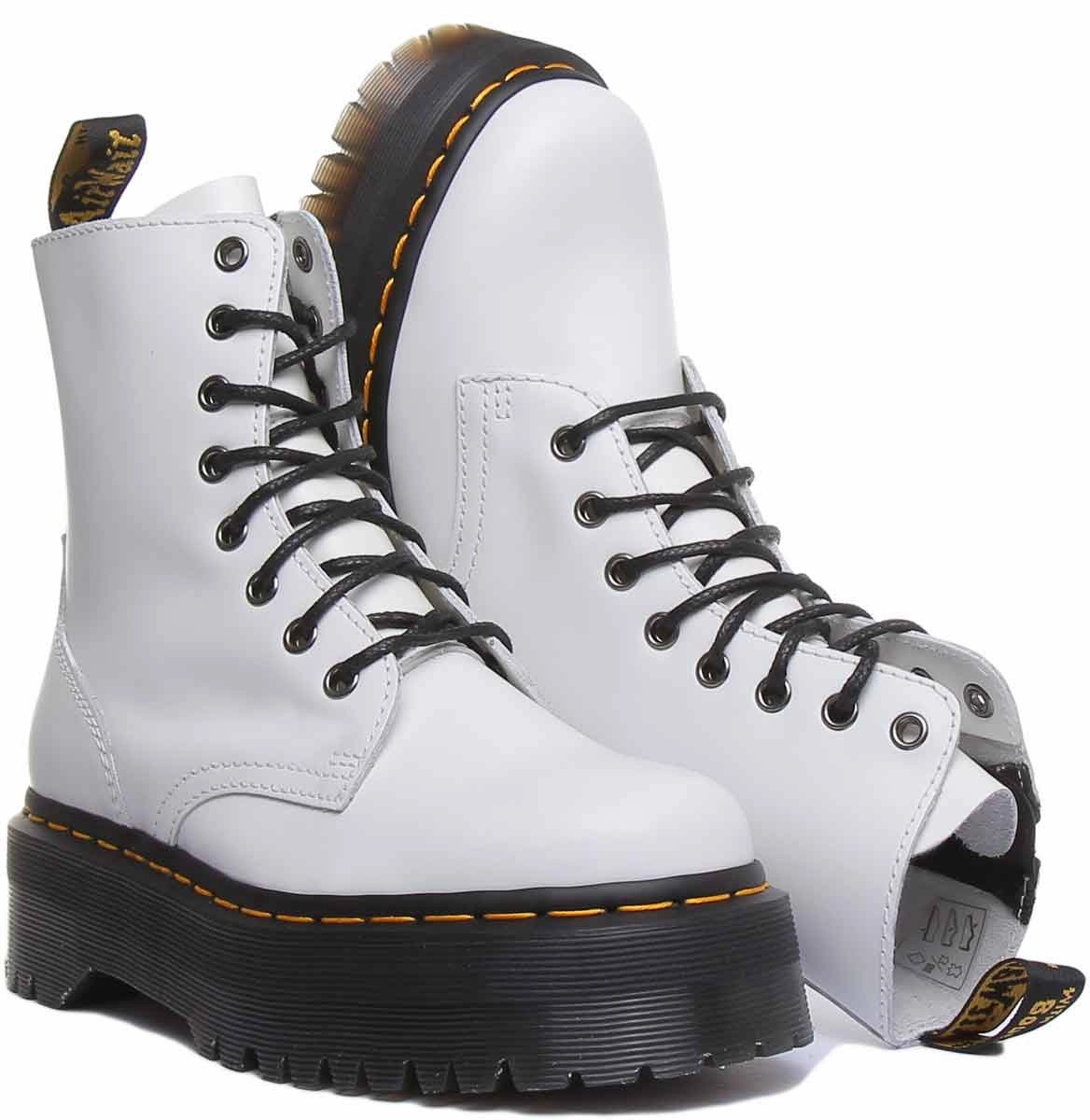 Dr Martens Jadon Smooth In White Shoes Dr Martens