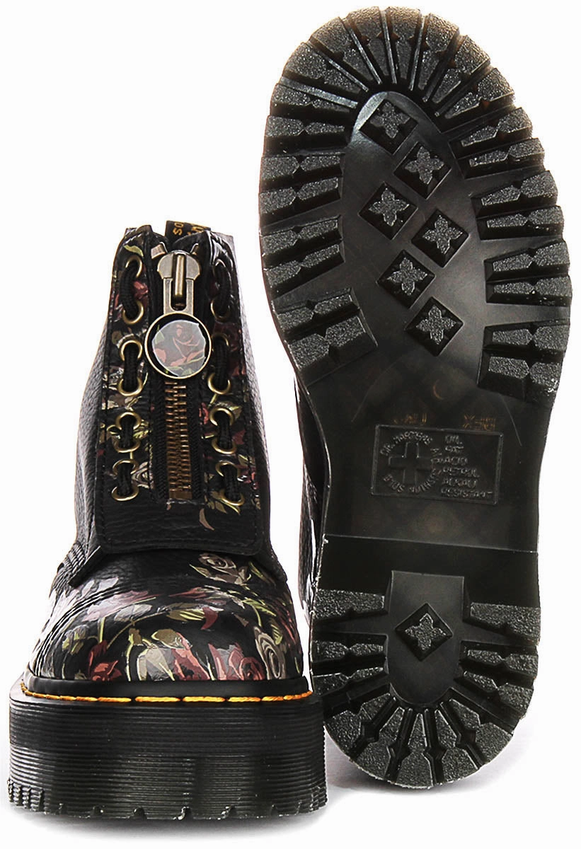 Dr Martens Sinclair Decaye In Black Flower For Women Shoes Dr Martens