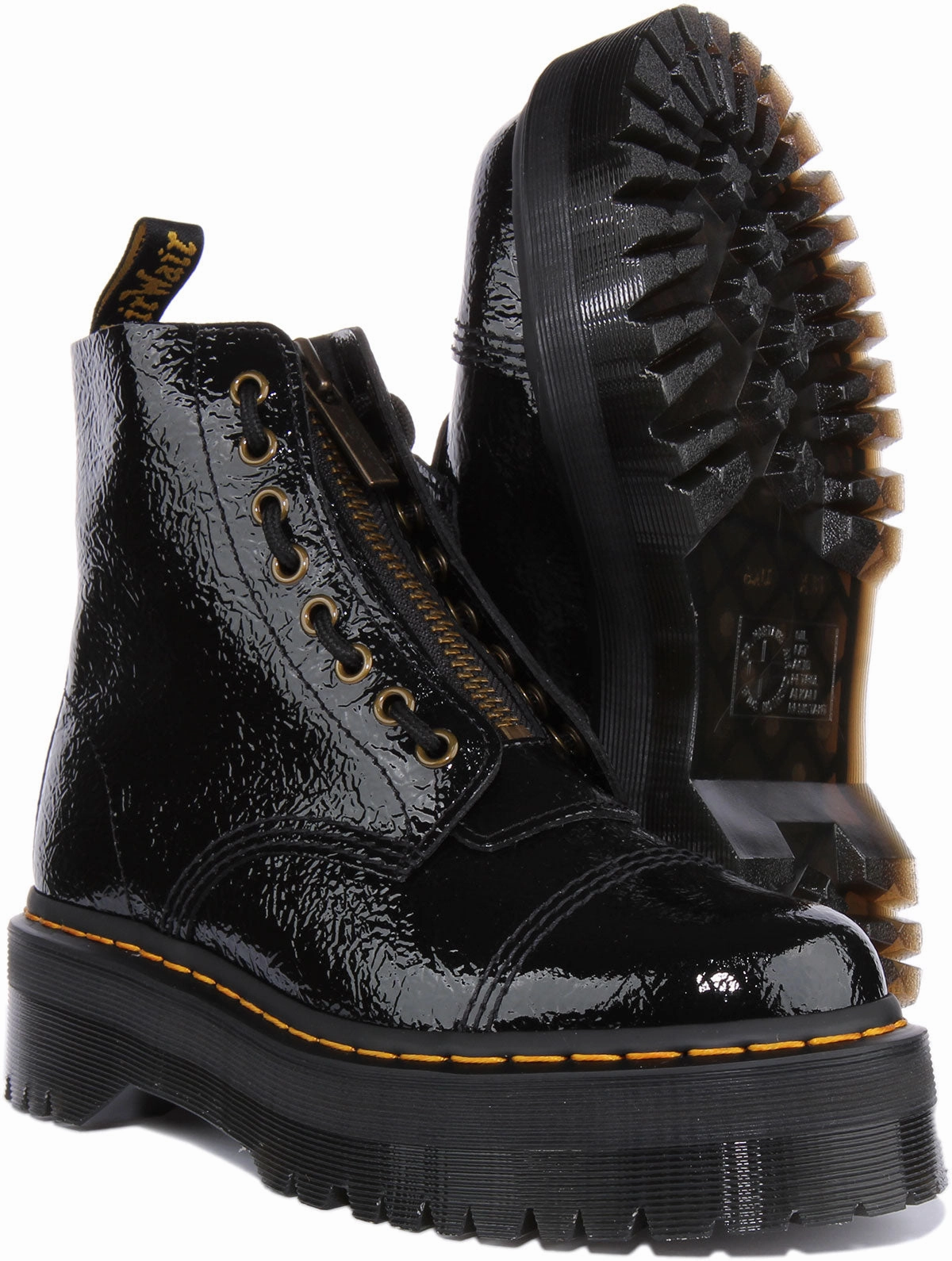 Dr Martens Sinclair In Black Patent Shoes Dr Martens
