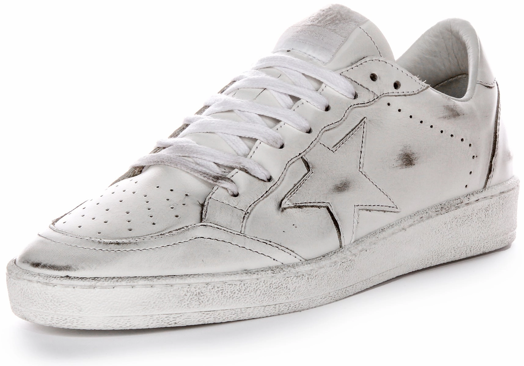 Golden Goose Ball Star In White For Men Shoes Golden Goose