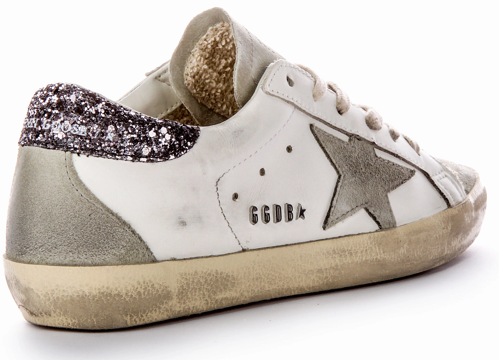 Golden Goose Super Star In White Grey For Women Shoes Golden Goose