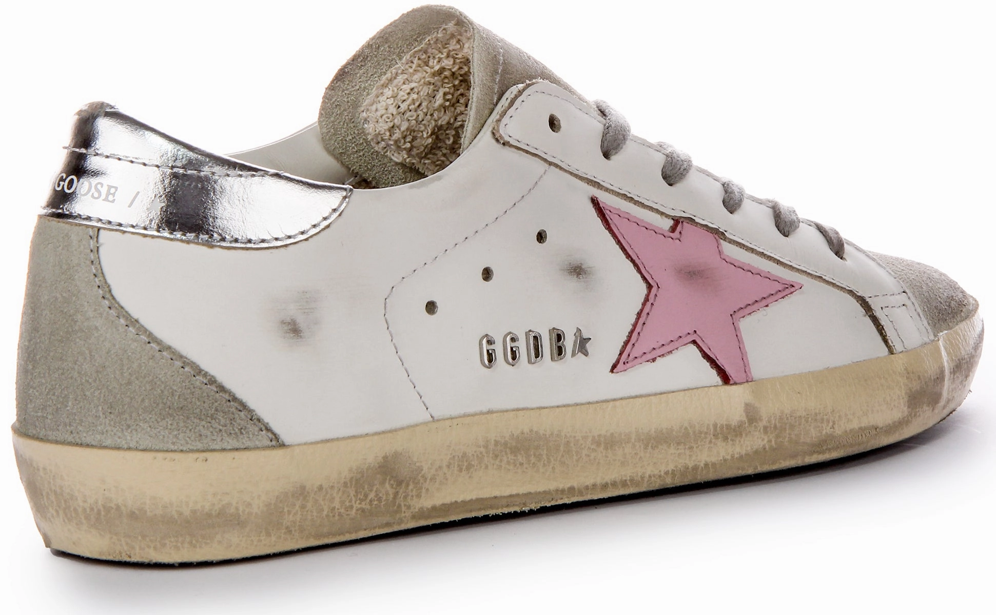 Golden Goose Super-Star In White Pink For Women Shoes Golden Goose