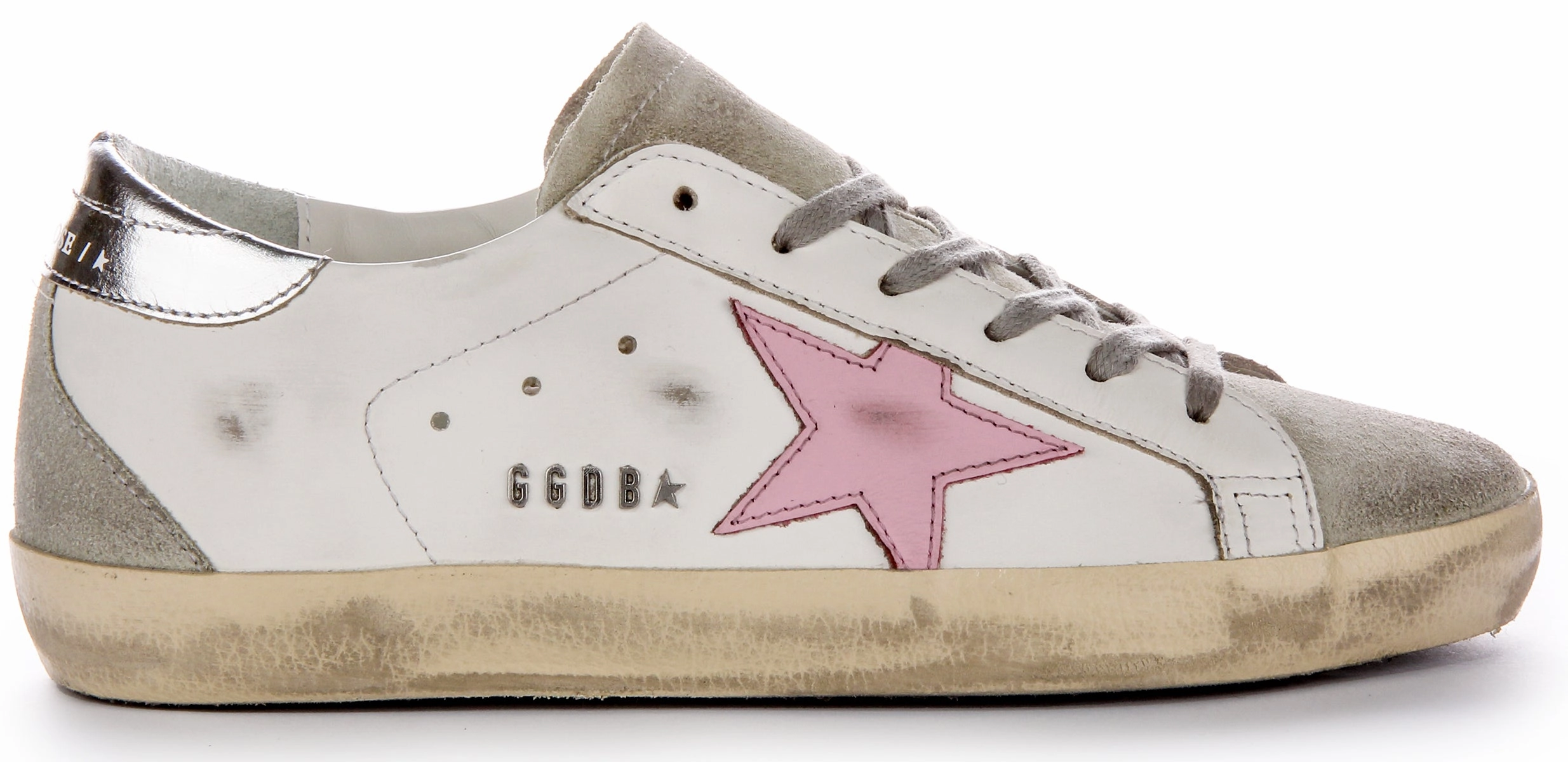 Golden Goose Super-Star In White Pink For Women Shoes Golden Goose