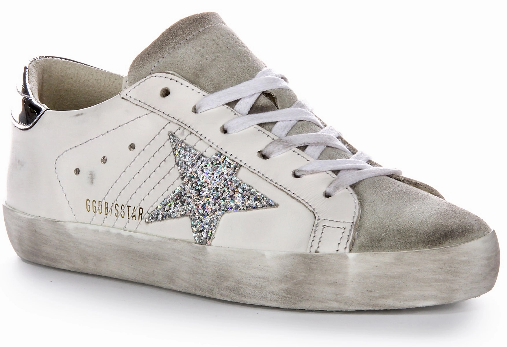 Golden Goose Super Star In White silver For Women Shoes Golden Goose
