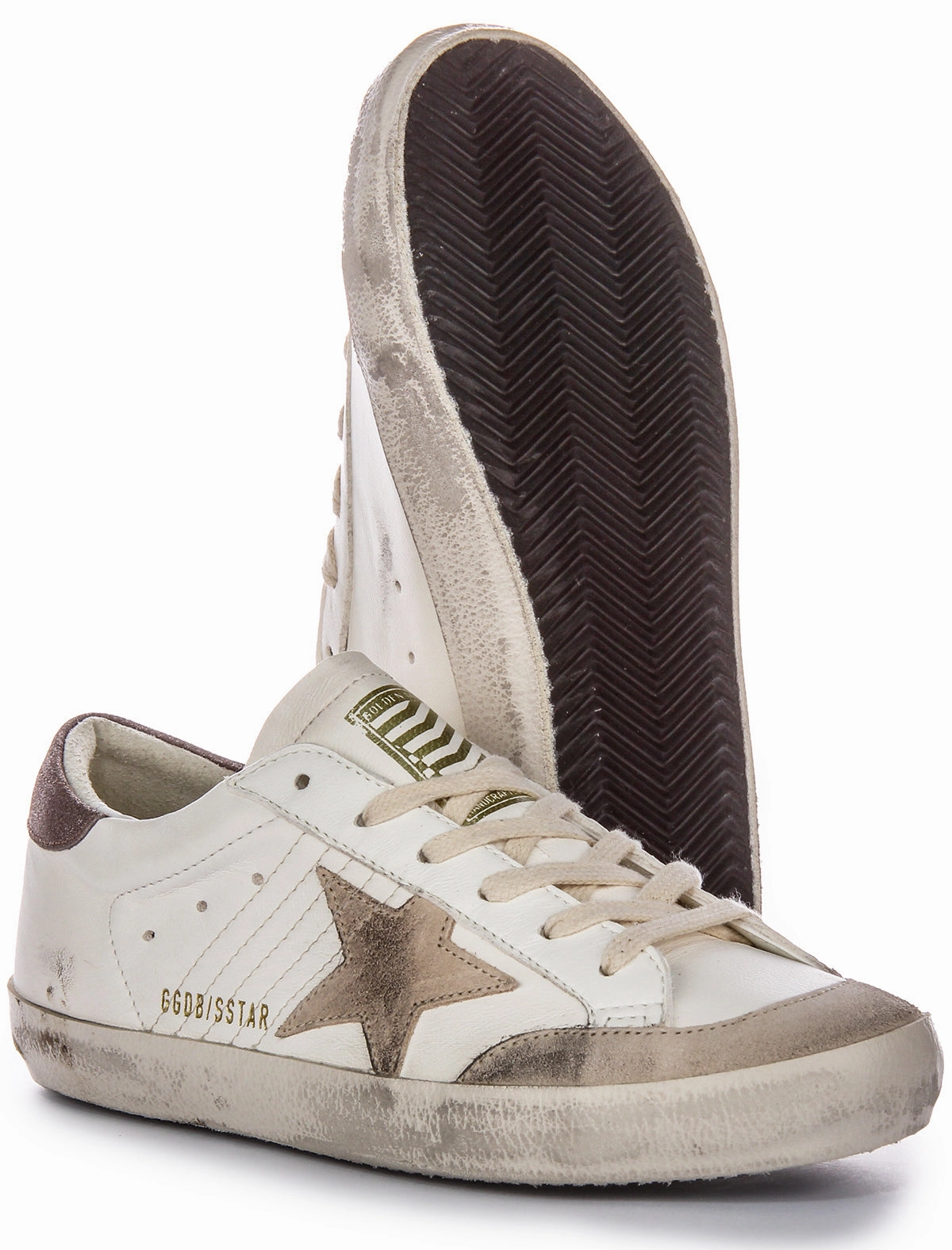 Golden Goose Super Star Pens In White Beige For Women Shoes Golden Goose