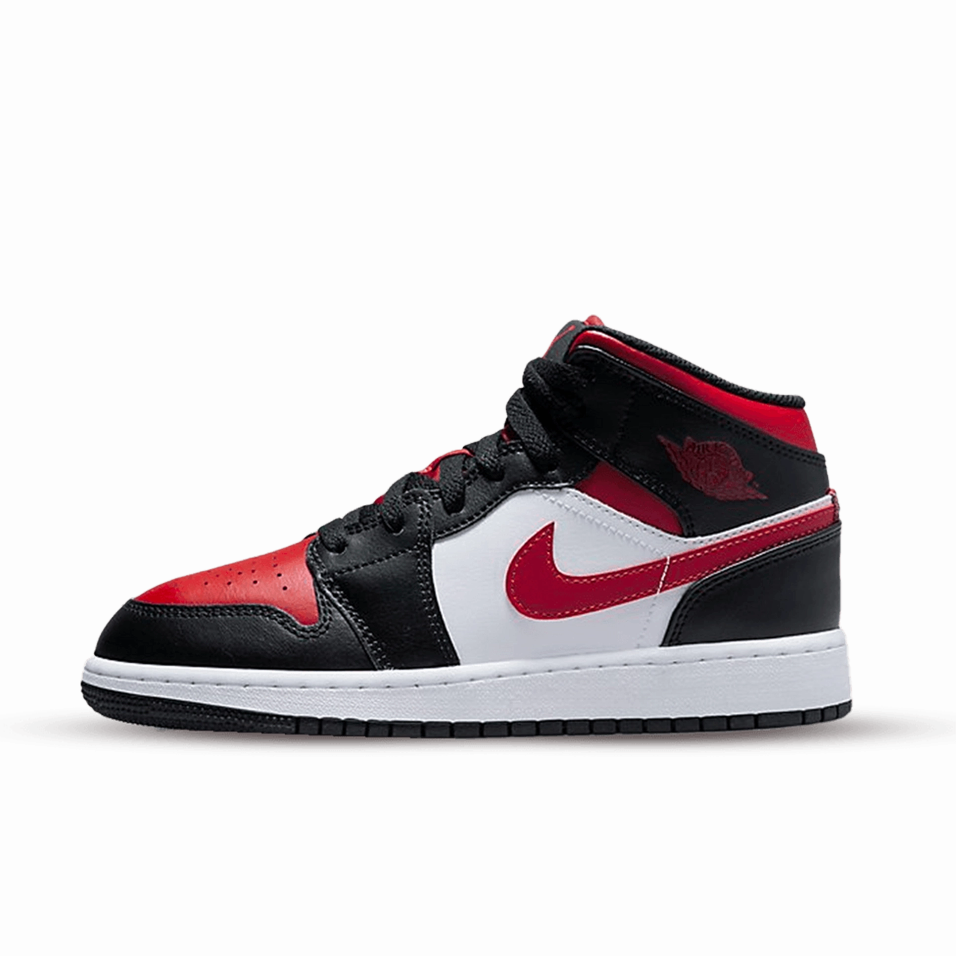 Jordan 1 Mid Black Fire Red (GS)