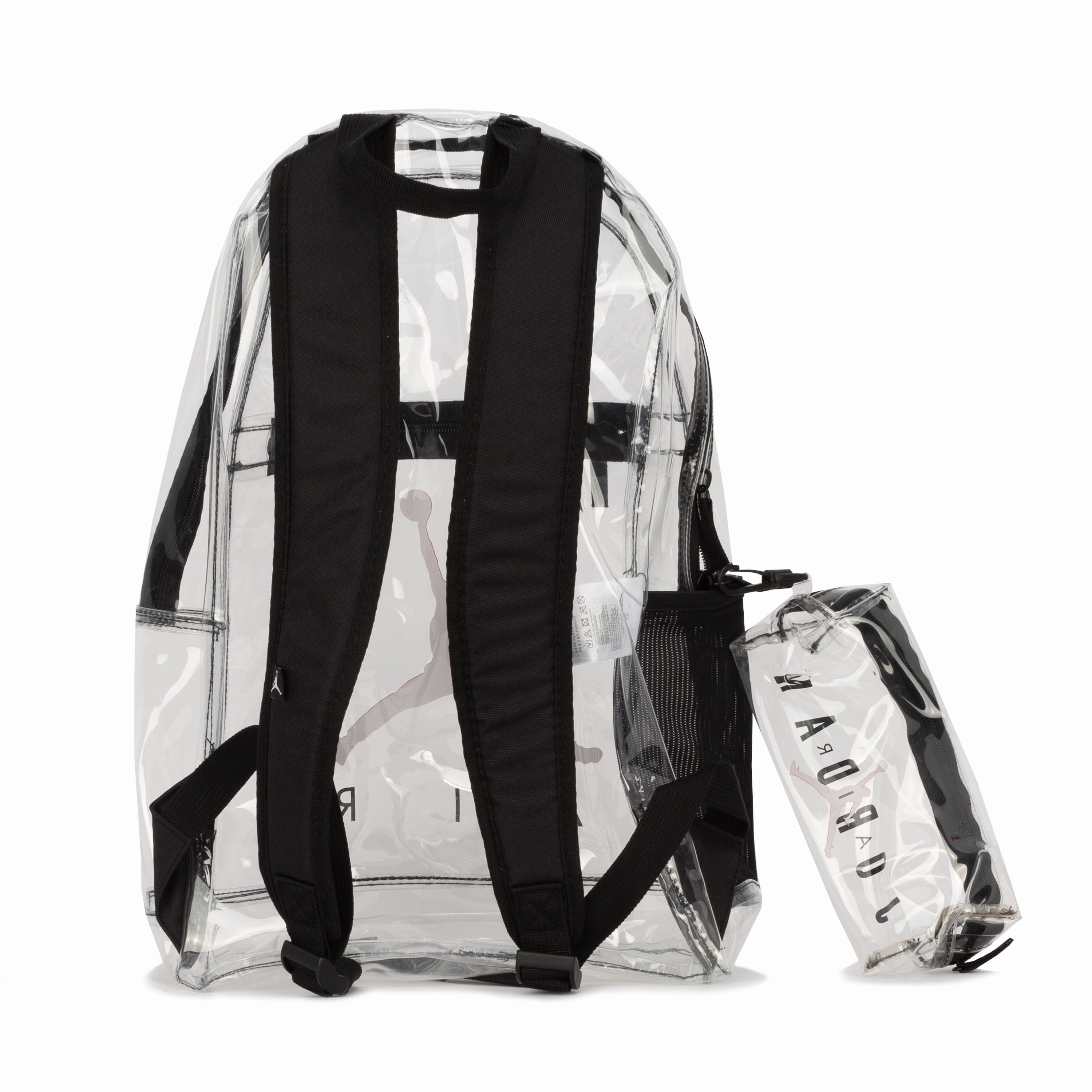 jordan 2pc Clear School Backpack With Pencil Case