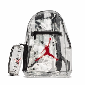 jordan 2pc Clear School Backpack With Pencil Case