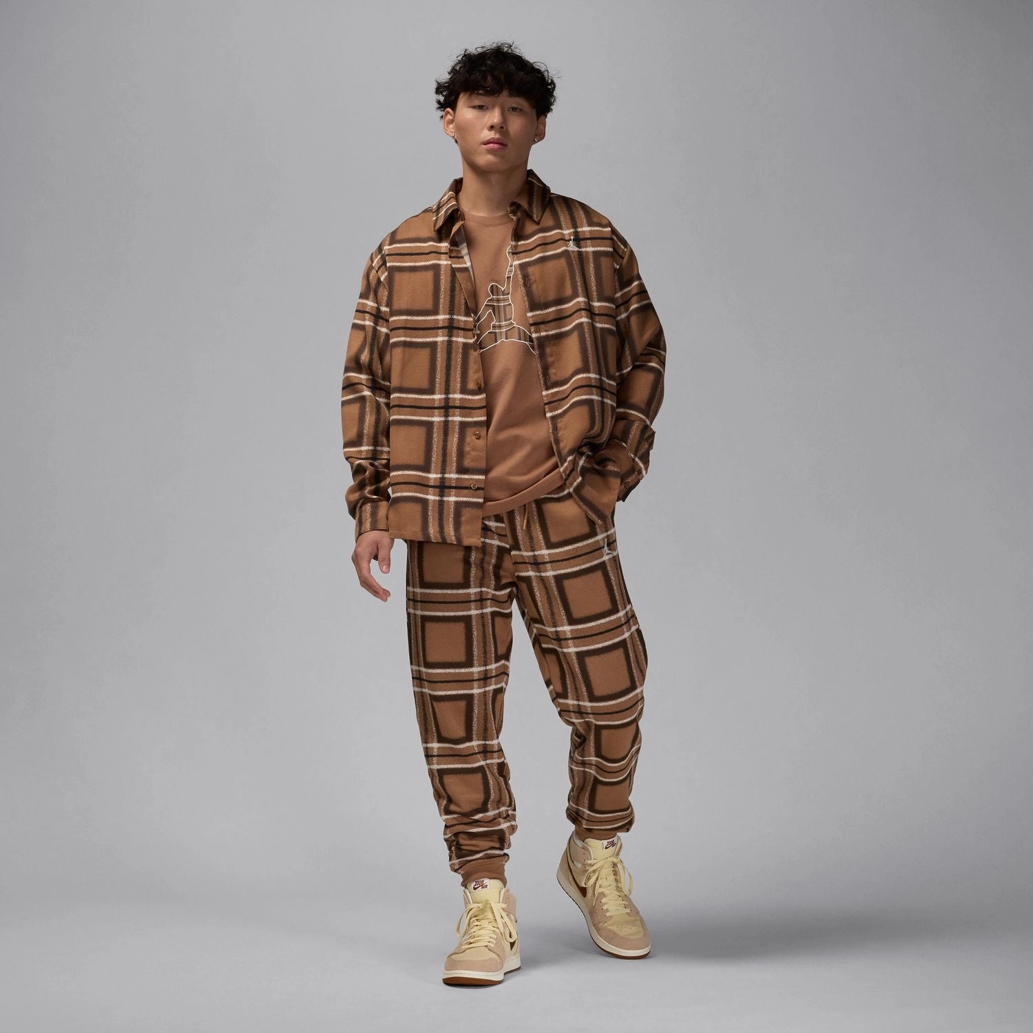 jordan Holiday Plaid Tee - Mens