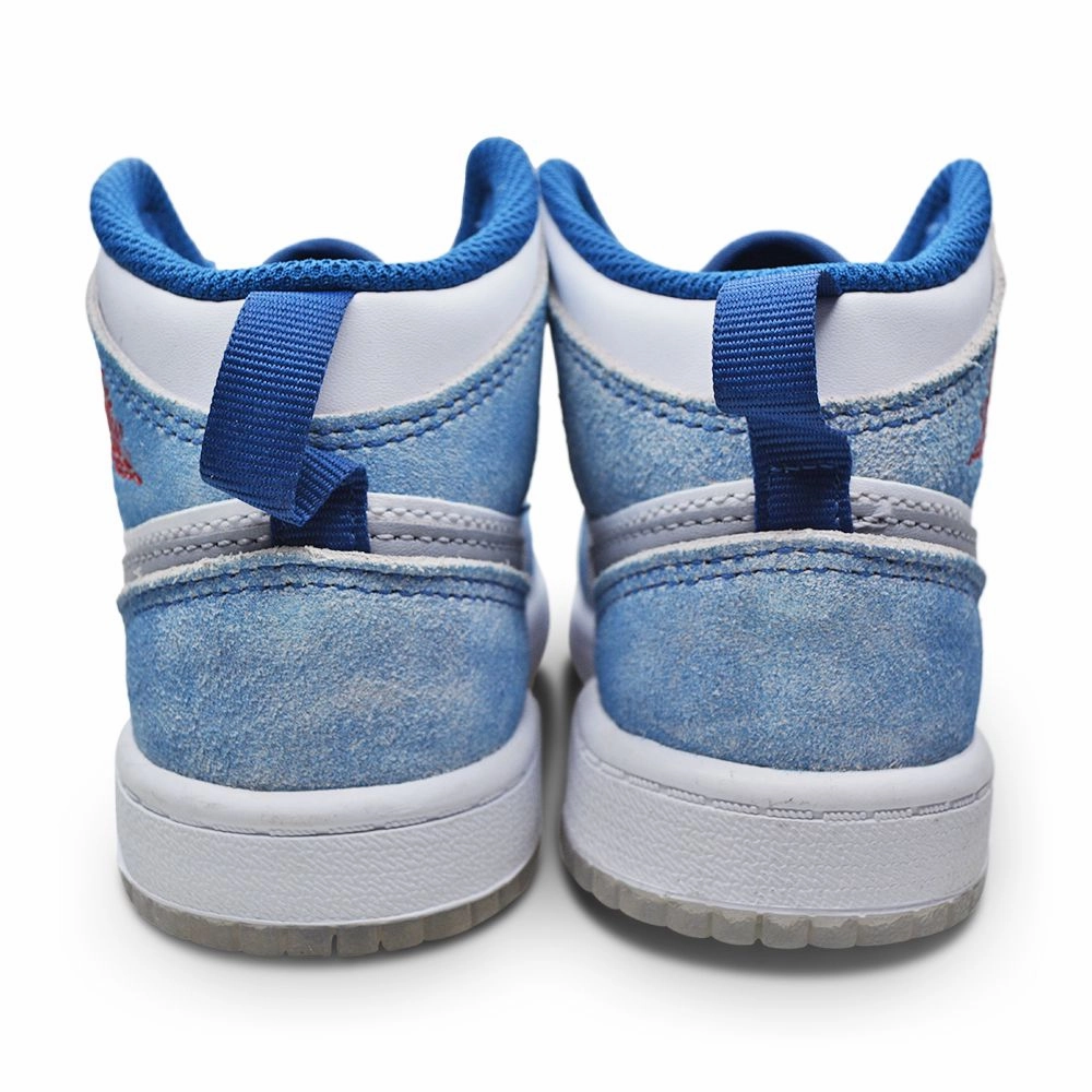 Kids Nike Air Jordan 1 Mid SE (PS) - DR6237 401 - French Blue Fire Red White
