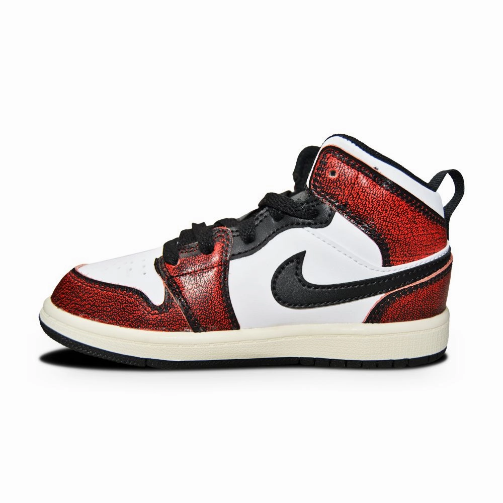Kids Nike Air Jordan 1 Mid SE (PS) - FB0567 006 - Black Infrared 23 White Sail