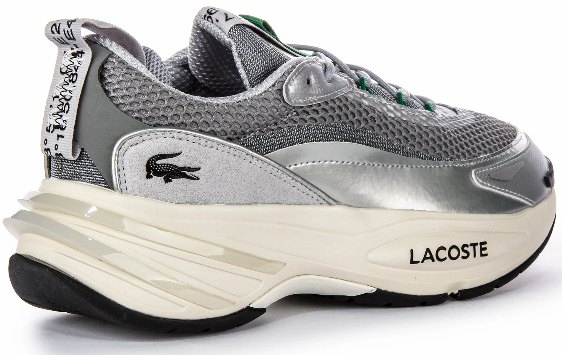 Lacoste Audyssor 124 Trainers In Silver For Men Shoes Lacoste