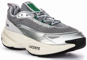 Lacoste Audyssor 124 Trainers In Silver For Men Shoes Lacoste