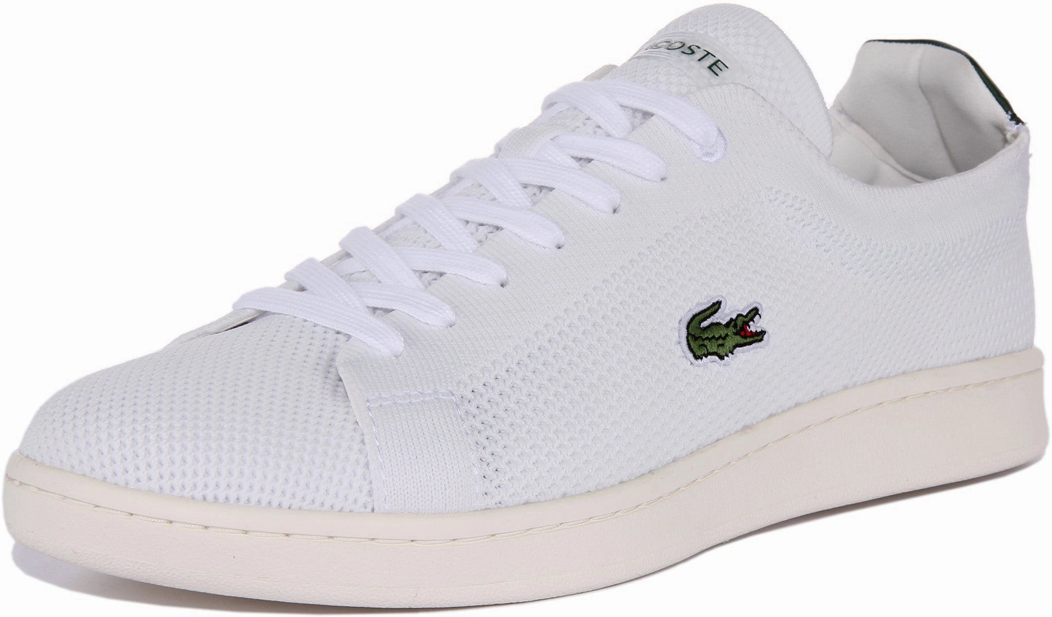 Lacoste Carnaby Piquee In White Green For Men Shoes Lacoste