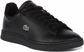 Lacoste Carnaby Pro In Black Black For Junior Shoes Lacoste
