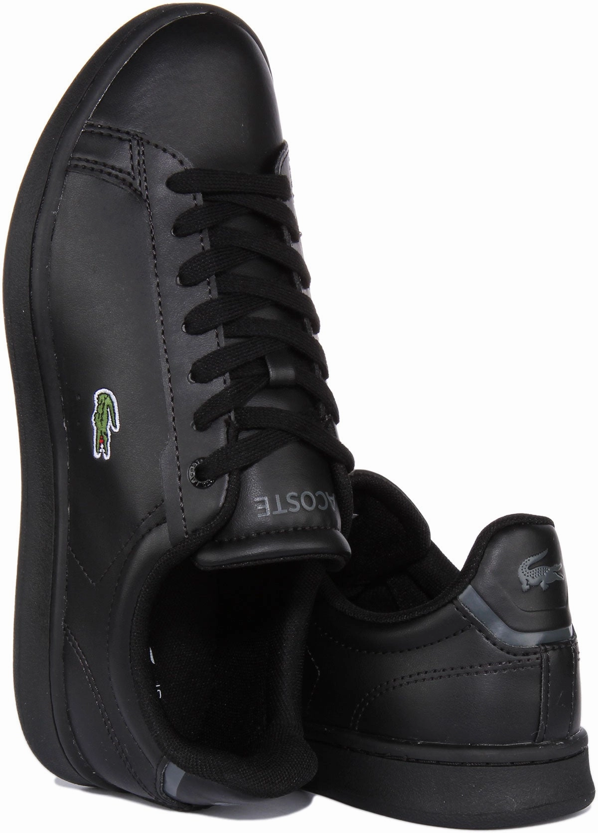 Lacoste Carnaby Pro In Black Black For Junior Shoes Lacoste