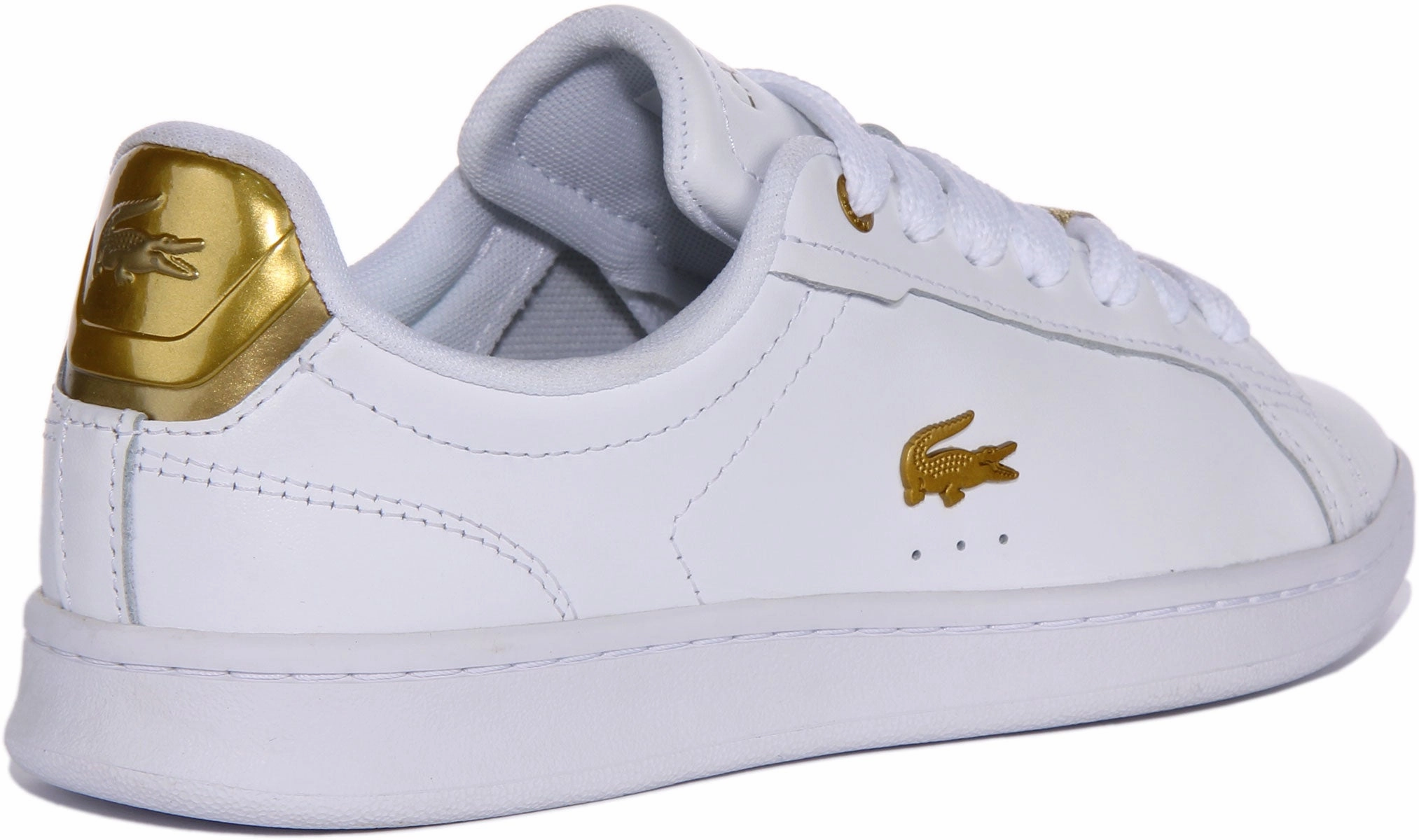 Lacoste Carnaby Pro In White Gold For Women Shoes Lacoste