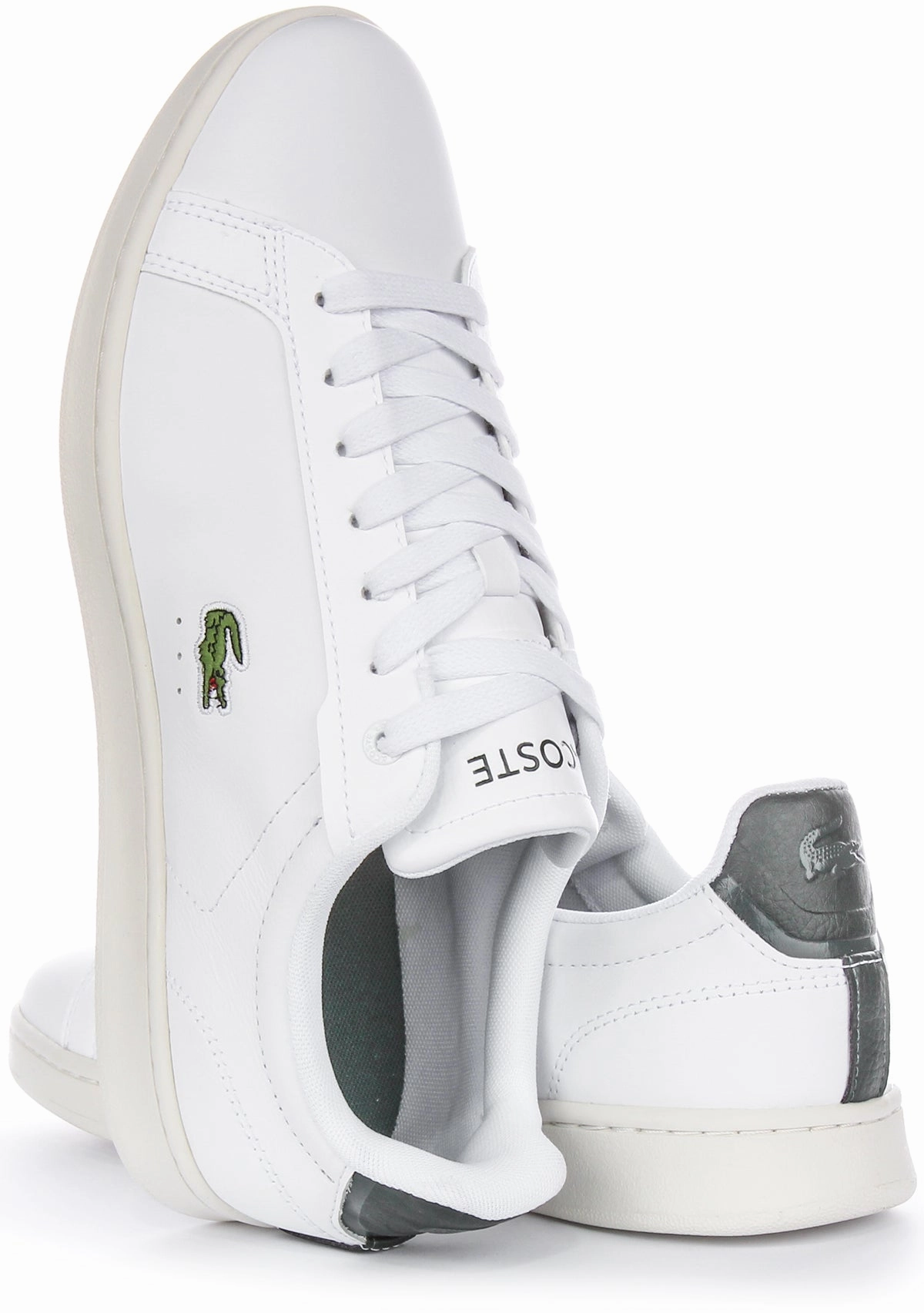 Lacoste Carnaby Pro In White Green For Men Shoes Lacoste