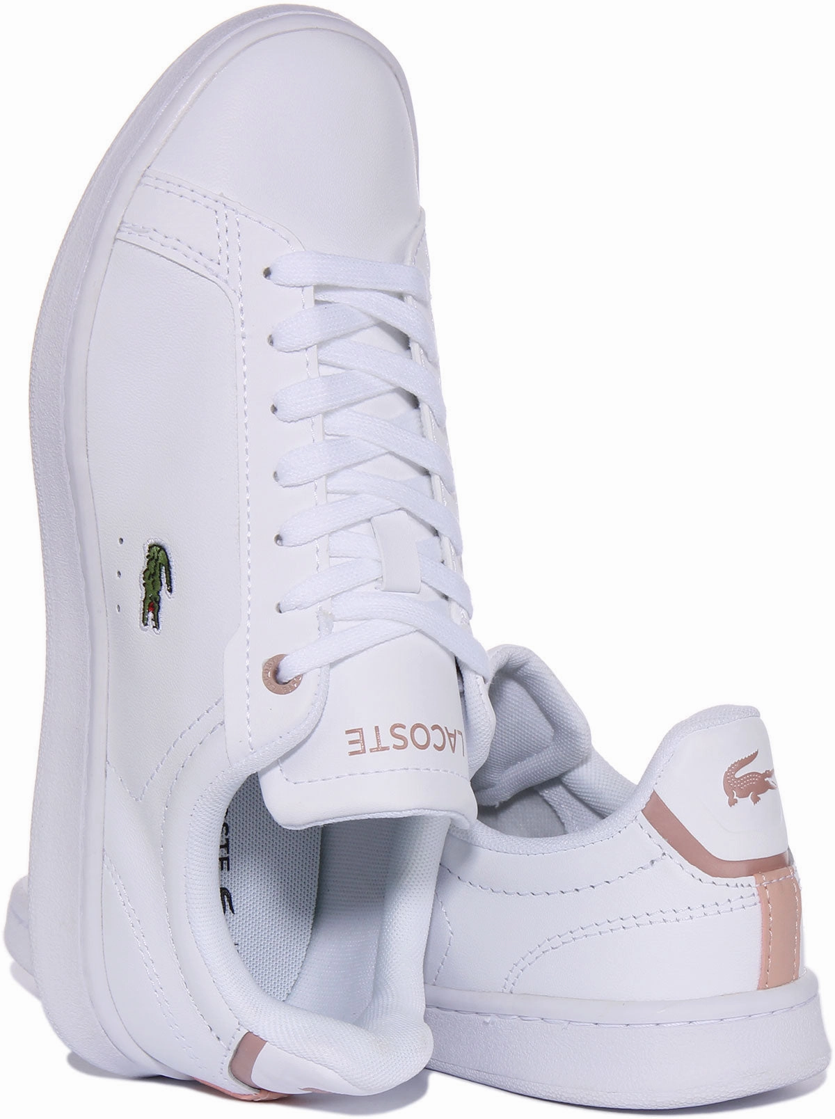 Lacoste Carnaby Pro In White Pink For Women Shoes Lacoste